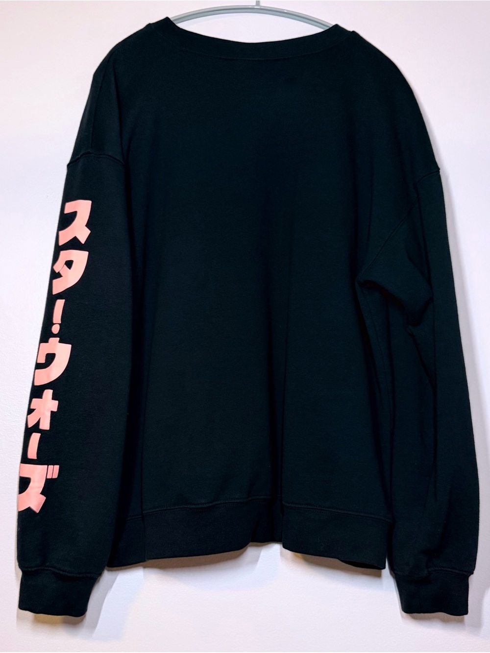 Star Wars Manga Japanese Graphic Crewneck Sweatshirt Black Pink XL - Picture 2 of 4